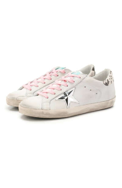 Женские белые кожаные кеды superstar GOLDEN GOOSE DELUXE BRAND — купить за 29500 руб. в интернет-магазине ЦУМ, арт. G36WS590.V38