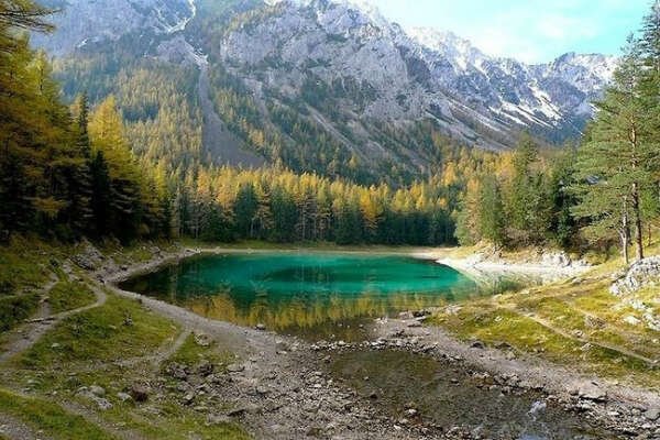 Зеленое озеро в Зальцкаммергуте - настоящий надводно-подводный парк