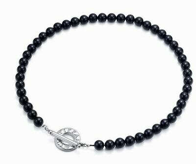Колье Tiffany & Co Black agate toggle necklace [0408]
