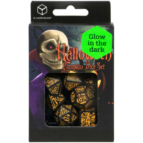 Набор кубиков Halloween Pumpkin: Jack O'Lantern Dice Set, 7 шт. | Купить настольную игру в магазинах Hobby Games