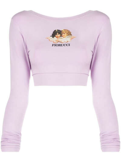 Укороченный топ  fiorucci лаванда