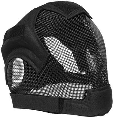JustBBGuns Airsoft Full Face+Ear Protection Fencing Mask