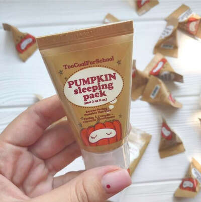 Ночная тыквенная маска Too Cool For School Pumpkin Sleeping Pack