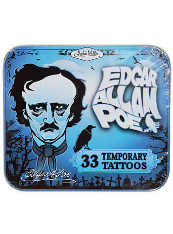 Edgar Allen Poe Temporary Tattoos