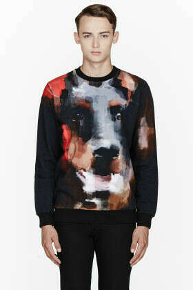 GIVENCHY // Black Digital Doberman print sweatshirt