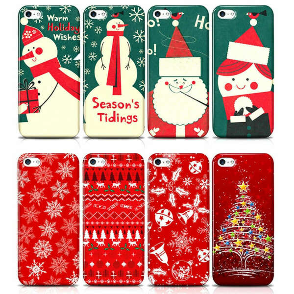 New PC Christmas Tree Santa Claus Gift Phone Skin Case Cover for Iphone4 4S 5 5S