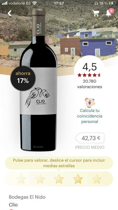 Vino Clío Bodegas El Nido