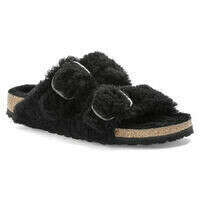 Arizona Big Buckle Shearling Teddy Black | BIRKENSTOCK