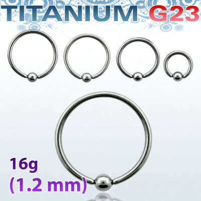 Кольцо для пирсинга 1,2 мм из титана