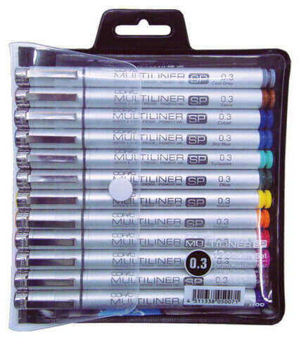 Набор цветных  заправл. Copic MULTILINER SP 0,3мм - 12 ...