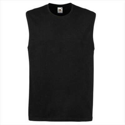 Чёрная футболка без рукавов (размер М)