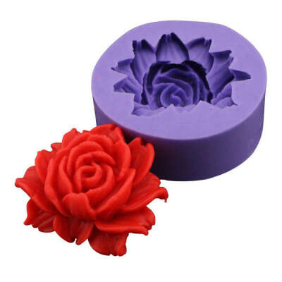 3D Rose Flower Fondant Cake Chocolate Sugarcraft Mold Cutter Silicone Tools DIY