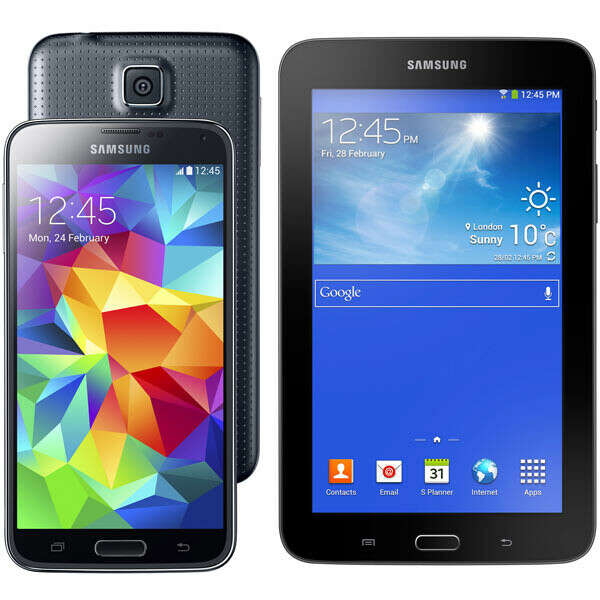 Samsung Galaxy S5 16Gb SM-G900F Black + Tab3 Lite SM-T110