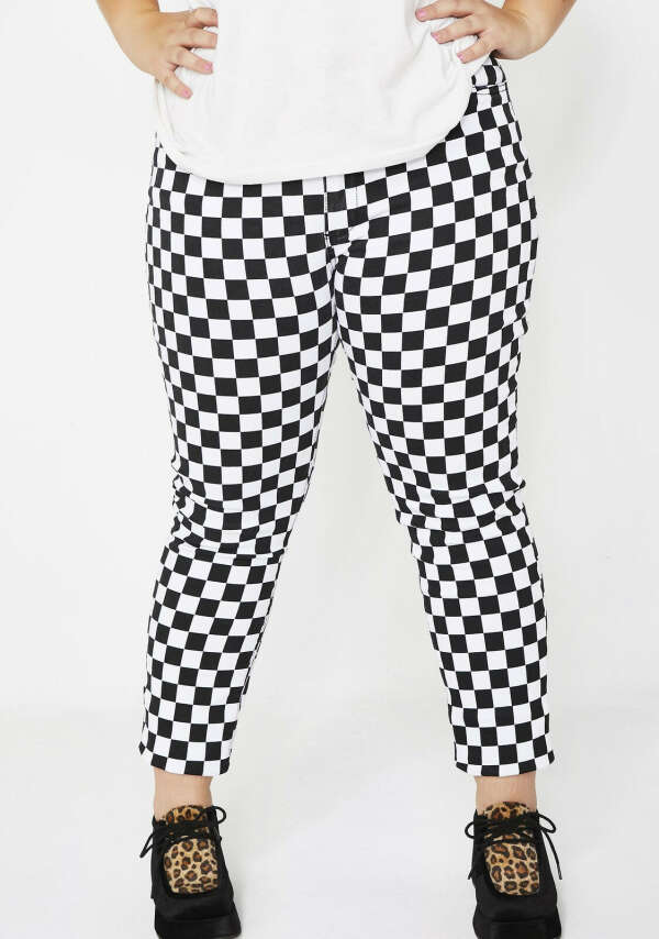 Baddie Fast Life Checkered Pants