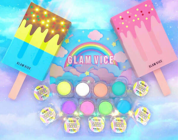 UV PASTEL NEON - 8 RETRO LINER BUNDLE + LINER BRUSH 001