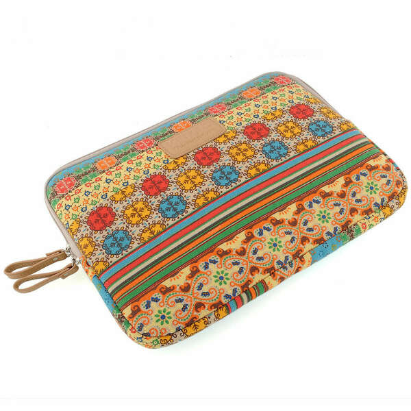 New Bohemian Style 13” 13.3” Canvas Laptop Sleeve Notebook scratch-proof Case