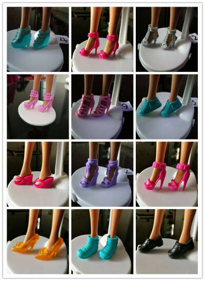 Mix Style Color 10 Pair shoes For Barbie