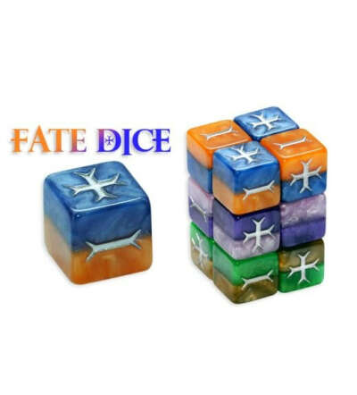 Кубики FATE/FUDGE  необычных цветов