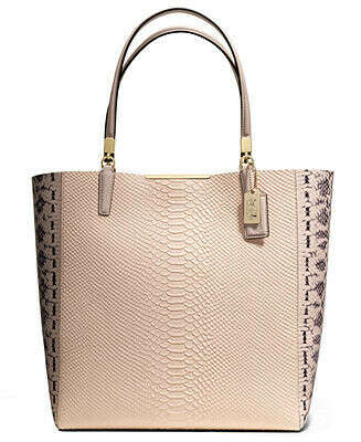 COACH MADISON NORTH/SOUTH BONDED TOTE IN PYTHON EMBOSSED LEATHER - Sale & Clearance - Handbags & Accessories - Macy&#039;s
