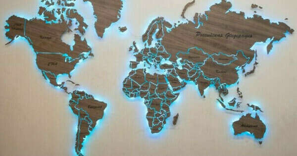 Карта мира настенная