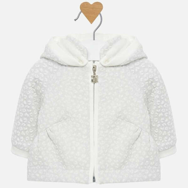 Mayoral Baby Girl White Leopard Jacket