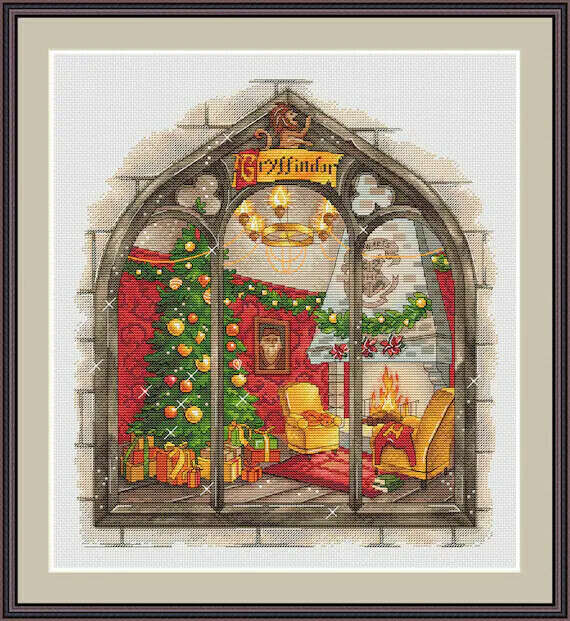 Christmas Gryffindor  Cross Stitch Pattern