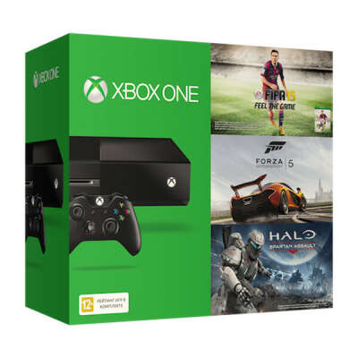 Игровая приставка Xbox One Microsoft 500Gb+FIFA 15+Forza 5+Halo:SpartanAss.(5C7-00069)