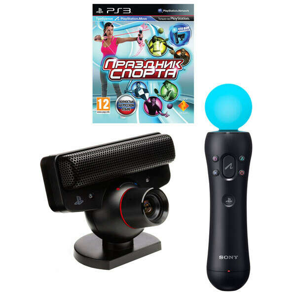Набор для игровой приставки PS3 Sony PS Move+PS Eye+игра Sports Champions