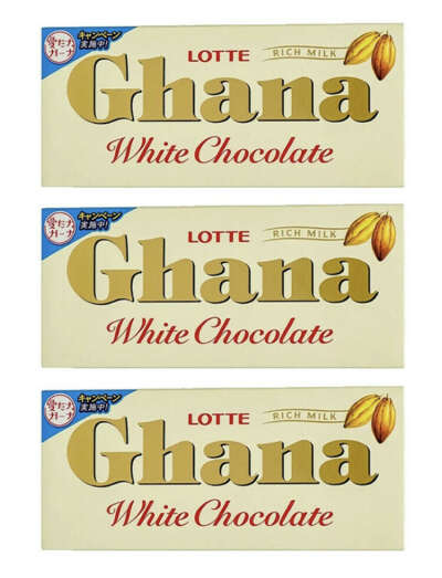 LOTTE Шоколад белый Гана (3 шт. по 45 г)