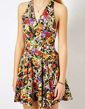 Love Wrap Front Floral Dress