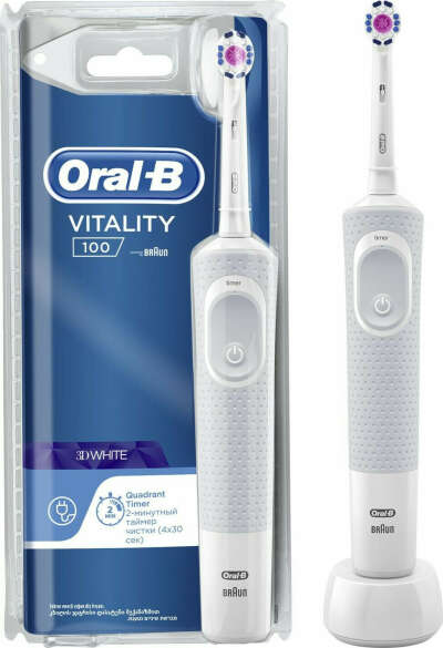 Электрическая зубная щетка Oral-B Vitality D100 , белый