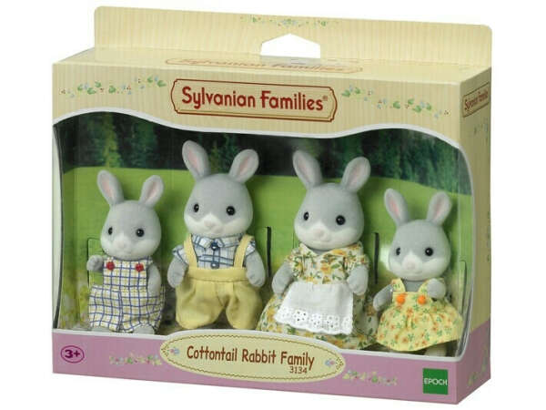 Sylvanian Families семья серых кроликов
