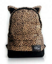 Рюкзак с ушками леопардовый