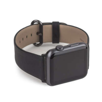 Ремешок для Apple Watch 42мм ST Classic из натуральной кожи теленка, черного цвета