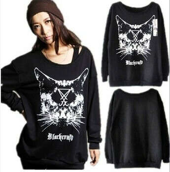 Kill star autumn new arrival o neck long sleeve loose sweatshirt t shirt lovers Gothic-inHoodies & Sweatshirts from Apparel & Accessories on Aliexpress.com