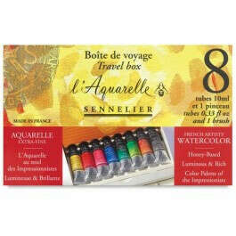 Набор акварельных красок Sennelier, 8 цветов +аксессуары (N131642.00)
