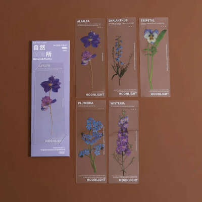 Прозрачные закладки с цветами