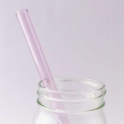 Pink Sapphire Glass Straw (Clearance) - Strawesome