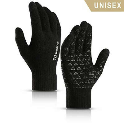 TRENDOUX Winter Gloves Men Women - Anti Slip Warm Lining Knit Touch Screen Glove : Amazon.ca: Clothing, Shoes & Accessories