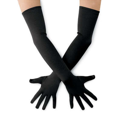 Тонкие черные перчатки