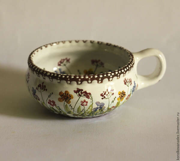 Кофейная чашка керамическая (майолика) – купить в интернет-магазине на Ярмарке Мастеров с доставкой