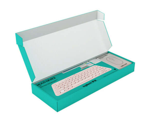 Комплект клавиатура + мышь Logitech K380 + Pebble, розовый