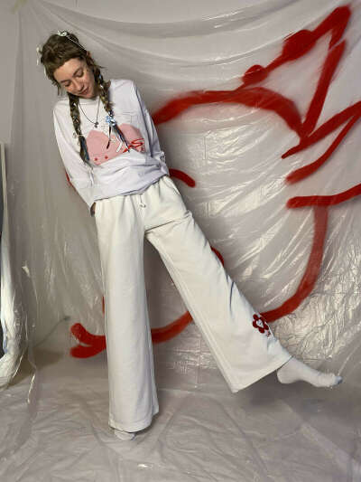 LOV ♡ pants (white)