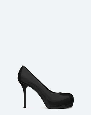 Туфли YSL  CLASSIC TRIBUTE TWO 80 PUMP SHOE IN BLACK LEATHER