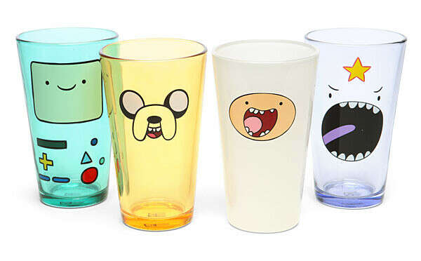 Adventure Time Face Print Glass Set