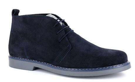 Blue Suede Lace Up Desert Boots
