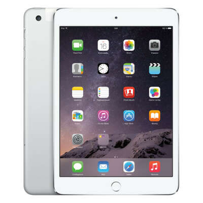 Планшет Apple iPad mini 3 64GB Wi-Fi+Cellular Silver (MGJ12)