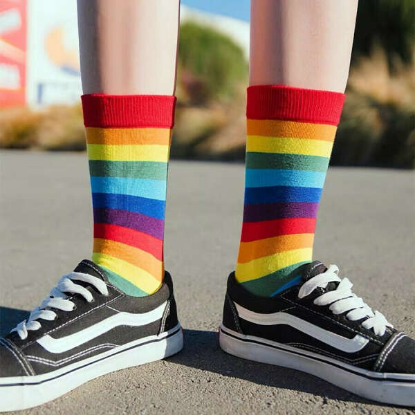 Носки разноцветные полосатые