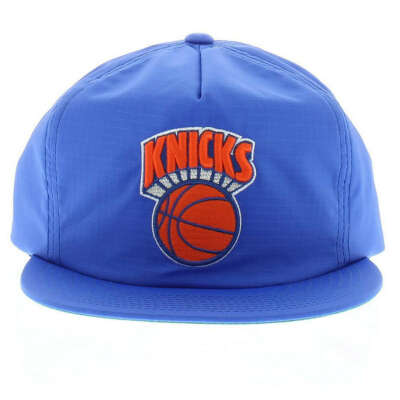 New NBA New York Knicks - Mitchell & Ness 1 Tone Nylon Blue Zipback Snapback Hat