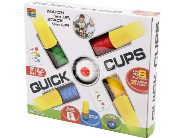 Quick Cups színes poharak társasjáték